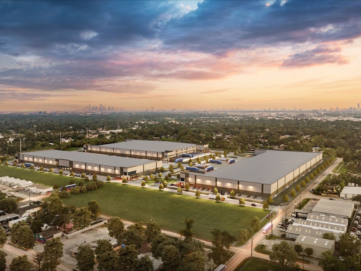 Aerial rendering of The Brickyard